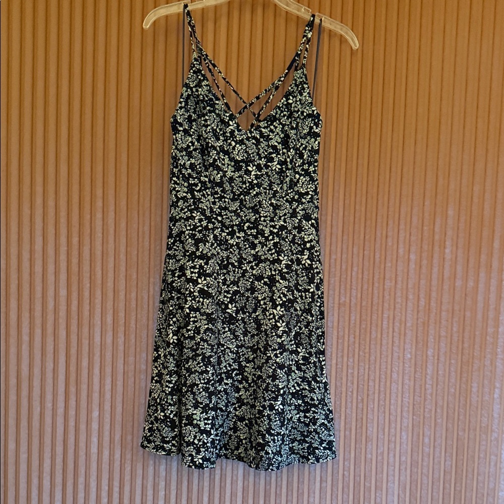 Floral Navy and White Dress